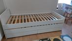 Ikea-bed Släkt met extra slaapplaats en opbergruimte, Huis en Inrichting, Slaapkamer | Bedden, Ophalen, 90 cm, Eenpersoons, Wit