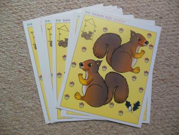 Knutselwerkje - Herfst - Eekhoorn - 10 platen beschikbaar voor biedingen