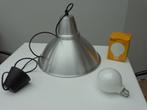 suspension (lustre) Aluminium brossé  35 cm + ampoule - NEUF, Maison & Meubles, Lampes | Lustres, Contemporain, Enlèvement ou Envoi