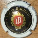 Capsule Crémant Bourgogne LOUIS BOUILLOT noir & blanc, Collections, Vins, France, Utilisé, Enlèvement ou Envoi, Vin blanc