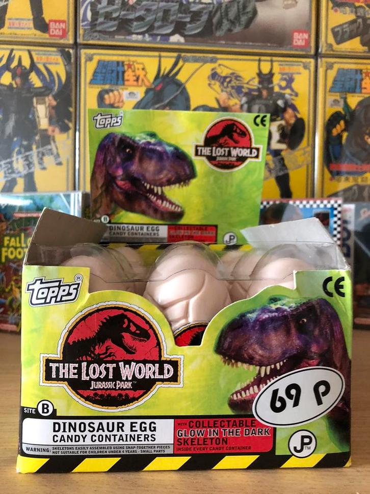 TOPPS egg container The Lost World 1997, Verzamelen, Speelgoed, Zo goed als nieuw, Ophalen of Verzenden