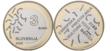 3 euro Slovenië 2025 Nova Gorica beschikbaar voor biedingen