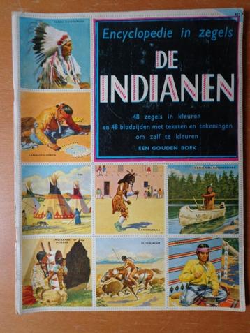 oud boekje encyclopedie in zegels, de indianen, 1957, Enlèvement ou Envoi