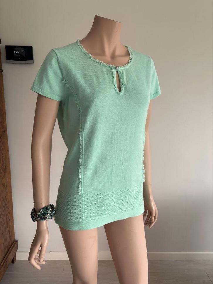 Caroline Biss Top – Maat 44 – Comfort & Klasse, Kleding | Dames, Blouses en Tunieken, Zo goed als nieuw, Maat 42/44 (L), Groen