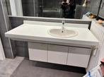 Meuble de salle de bain + lavabo et robinet, Huis en Inrichting, Badkamer | Badkamermeubels, Ophalen, Gebruikt, 100 tot 150 cm