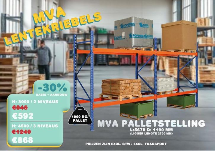 MVA PALLETSTELLING - Voor ophaling, Zakelijke goederen, Stock en Retail | Franchising, Wederverkoop en Distributie, Ophalen