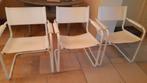 3  witte stoelen, Huis en Inrichting, Stoelen, Ophalen, Gebruikt, Drie, Wit