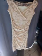Elegant kanten kleedje beige, Ophalen, Zo goed als nieuw, Beige