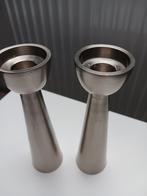 2 Inox kandelaars te koop., Ophalen