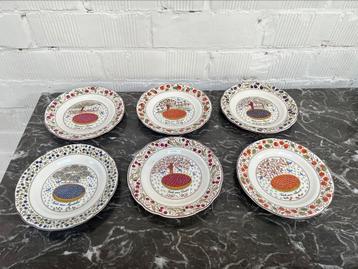 6delig servies van Les Tartes - Marie-Pierre Boitard, Antiquités & Art, Enlèvement