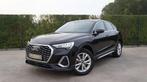 Audi Q3 45 TFSIe Sportback S-tronic S-line 12m Garantie, Auto's, Stof, Gebruikt, 4 cilinders, Zwart