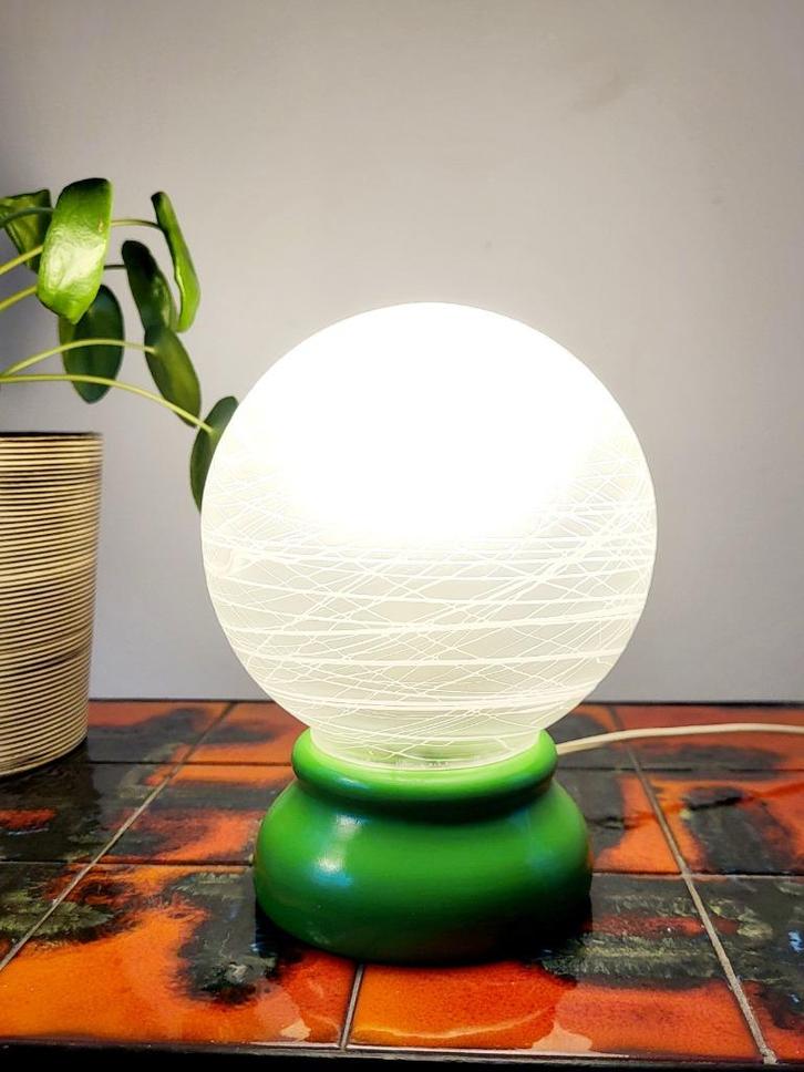 vintage nachtlamp of tafellamp, Huis en Inrichting, Lampen | Tafellampen, Glas, Ophalen of Verzenden