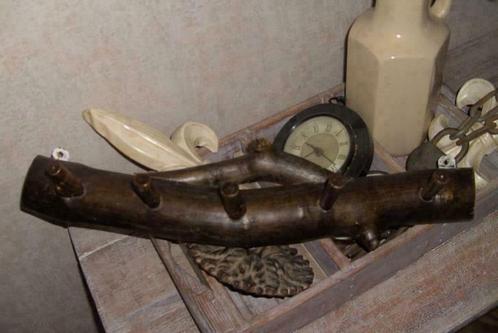 SALE, Houten kapstokje tak met 5 haken, Antiek en Kunst, Curiosa en Brocante, Ophalen of Verzenden
