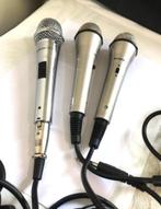 Microfoon met kabel Karaoke 3 stuks on/off knop🎶😍💑😎🤗, Ophalen of Verzenden, Zangmicrofoon, Zo goed als nieuw