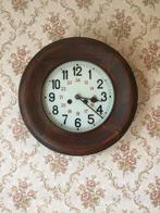 Antieke Duitse schoolklok, half uurslag op gong +- 1920, Antiquités & Art, Antiquités | Horloges, Enlèvement ou Envoi