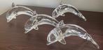 4 dolfijnen in vol glas (lengte: 18 cm), Ophalen, Zo goed als nieuw, Overige soorten, Beeldje of Figuurtje