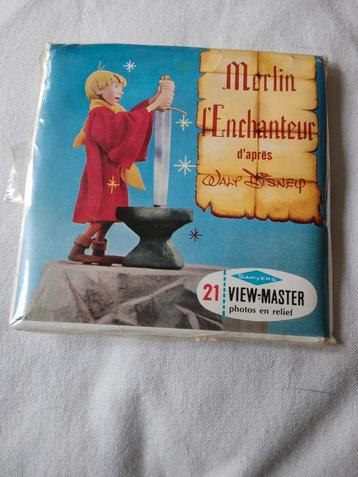 Vieux Master viewmaster neuf Disney Merlin l'enchanteur 1963, Enlèvement ou Envoi, Comme neuf