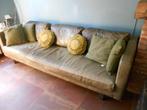 Te koop lederen 3 zit nog in goede staat, Ophalen, Driepersoons, 200 tot 250 cm, Leer