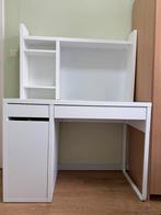 Ikea MICKE Bureau, wit, 105x50 cm (met bovenste stuk), Huis en Inrichting, Bureaus, Ophalen, Zo goed als nieuw, Bureau