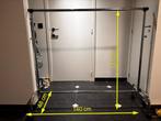 Metalen kledingrek op rol - breedte 140 cm, Ophalen, Gebruikt, Metaal, Staande kapstok
