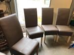 4 stevige stoelen. Bekleding aan vervanging toe., Huis en Inrichting, Ophalen, Gebruikt, Vier