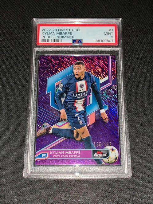 2022-2023 Finest UCC Kylian Mbappe PSG /199 PSA 9 card, Hobby & Loisirs créatifs, Autocollants & Images, Comme neuf