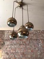 Hanglamp vintage gouden bollen, Gebruikt, Ophalen of Verzenden