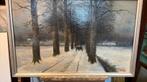 Paysage hivernal, Antiquités & Art, Art | Peinture | Classique, Enlèvement ou Envoi