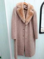 beau manteau chaud long femmes beige-gris laine véritable, Enlèvement, Beige