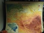 Schoolkaart " Belgie oro-hydrografisch ", Antiek en Kunst, Antiek | Schoolplaten, Ophalen of Verzenden