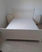 Hemnes bed 160x200 cm Ikea wit met boxsprings, Huis en Inrichting, Ophalen of Verzenden, Gebruikt, Wit