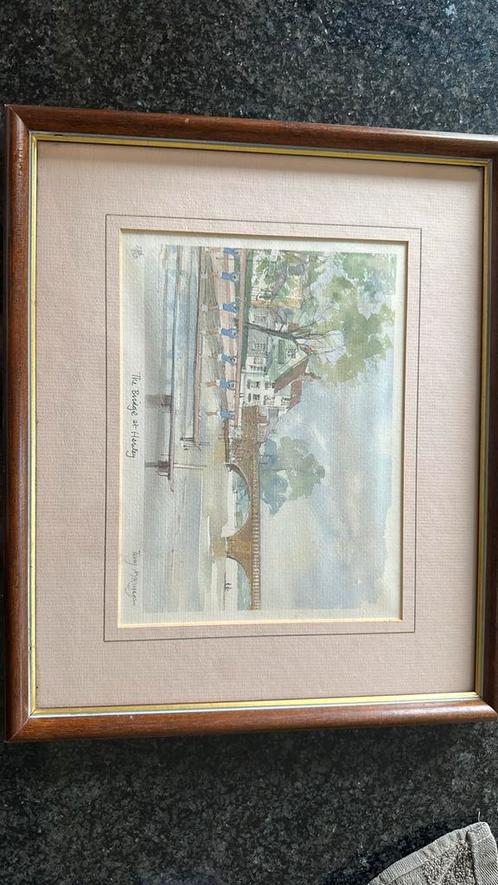 Gelimiteerd kunstwerk “ The Bridge at Havley”, Antiek en Kunst, Kunst | Tekeningen en Fotografie, Ophalen