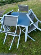 Tuinset 4 stoelen en 1 tafel, Tuin en Terras, Ophalen, Gebruikt
