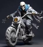 Prachtig beeldje Skelet stoere biker (15cm), Ophalen of Verzenden, Nieuw