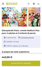 Bongo Disneyland Paris Medium Plus 2 volwassenen, 2 kinderen, Tickets en Kaartjes, Drie personen of meer, Ticket of Toegangskaart