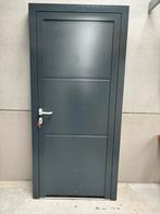 Deur en deurkader in aluminium kleur Ral 7017, Porte extérieure, 200 à 215 cm, 80 à 100 cm, Enlèvement ou Envoi