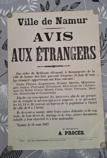 AFFICHE ww1 NAMUR N7 beschikbaar voor biedingen