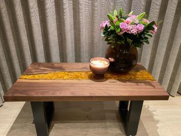 Unieke Handgemaakte Salontafel van Exotisch Hout – Luxe Eyec, Neuf, Moins de 50 cm, Unieke,  luxe, 50 à 100 cm