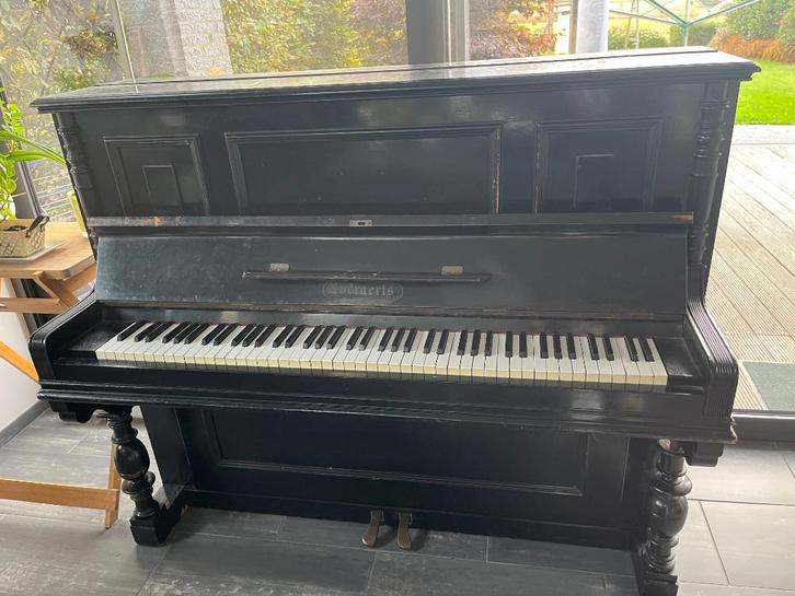 Oude buffetpiano, Muziek en Instrumenten, Piano's, Gebruikt, Piano, Zwart, Ophalen