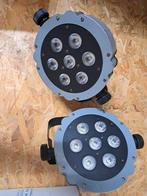 Showtec Compact Par 7 Tri LED spot (2 stuks), Ophalen, Zo goed als nieuw, Licht, Kleur