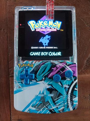 Game Boy Color Pokemon Suicune Ips V5 reconditionné rétro 