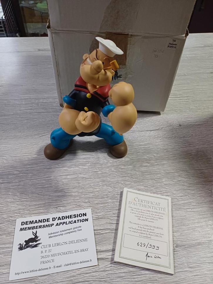 Leblon Popeye, Collections, Personnages de BD, Comme neuf, Statue ou Figurine, Autres personnages, Enlèvement ou Envoi