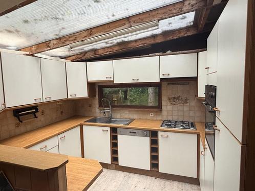 Cuisine équipée, Huis en Inrichting, Keuken | Complete keukens, Gebruikt, U-keuken, Crème, Hout, Ophalen