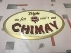 Chimay trappist Triple reclamebord metaal, Verzamelen, Ophalen of Verzenden, Zo goed als nieuw, Reclamebord