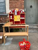 Speelgoedwinkeltje met veel toebehoren, Kinderen en Baby's, Speelgoed | Houten speelgoed, Ophalen, Gebruikt, Meubelstuk of Keukentje