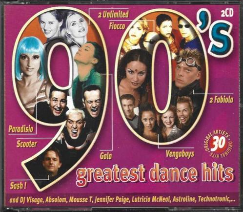 2 CD Various – 90's Greatest Dance Hits, Cd's en Dvd's, Cd's | Dance en House, Zo goed als nieuw, Dance Populair, Boxset, Ophalen of Verzenden