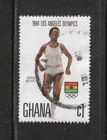 Ghana. Athlétisme 400 m. Jeux olympiques de Los Angeles., Envoi, Autres pays, Affranchi