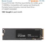 P310 PCIe Gen4 NVMe 2280 M.2 SD 1TB, Computers en Software, Harde schijven, Ophalen of Verzenden