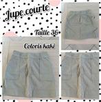 Jupe courte pour femme-kaki-River Woods-T.36, Kleding | Dames, Rokken, River Woods, Ophalen of Verzenden, Maat 36 (S), Gedragen