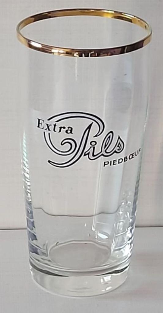 Beau ancien verre à bière Extra Pils Piedboeuf, Verzamelen, Biermerken, Zo goed als nieuw, Glas of Glazen, Jupiler, Ophalen of Verzenden